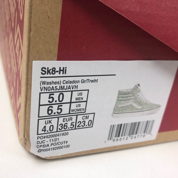 Vans Sk8 Hi Canvas Sneakers NIB Skate High - Picture 9 of 9
